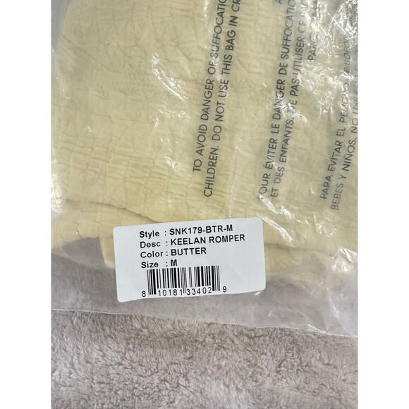 GIGI C Activewear Revolve Keelan Romper Women's Medium Butter Yellow Sleeveless - Picture 11 of 12